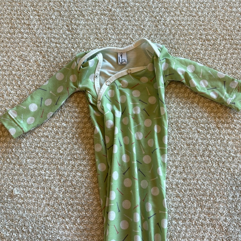 COPPER PEARL newborn knotted golf gown